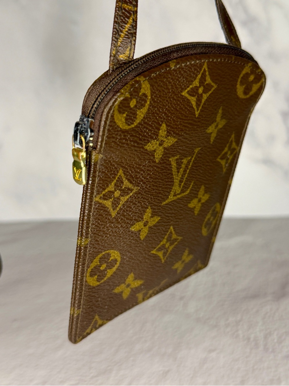 Louis Vuitton Monogram Pochette Secret Vintage Mini Crossbody Pouch Bag - Picture 4 of 15